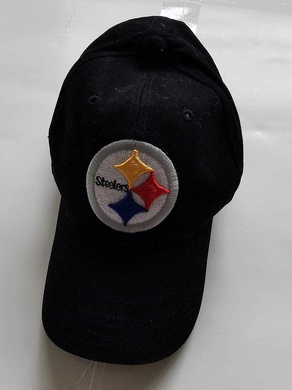 Reebok Black Baseball Cap with Yellow Red and Blue Patch